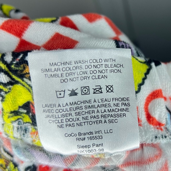 SpongeBob Squarepants Red and White Graphic Pajama Pants Sz S - Picture 5 of 8